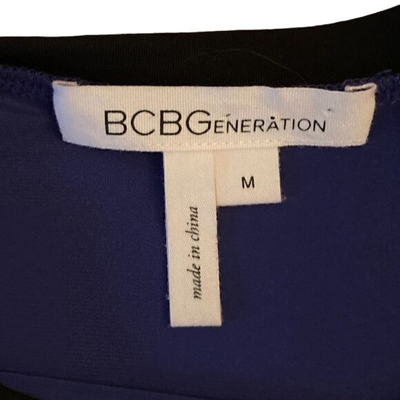 BCBGeneration Purplish Blue Long Sleeve Boatneck Dress, Size M - Picture 7 of 7